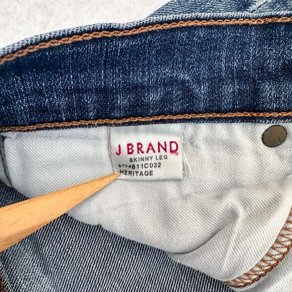 J Brand Skinny Leg Low Rise Heritage Jeans Sz 24 - Picture 7 of 8